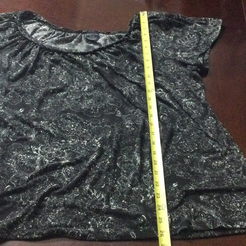 🌞 Faded Glory black short sleeve off the shoulder/scoop tunic women plus size 20 - Picture 8 of 16